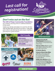 celebration donation 5k flyer